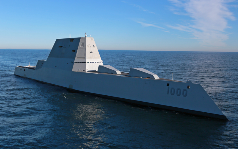 The USS Zumwalt destroyer. Photo credit: U.S. Navy